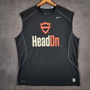 Nike Pro Combat HeadOn Dri-FIT Sleeveless Shirt Mens 3XL Black 449786-012 NEW
